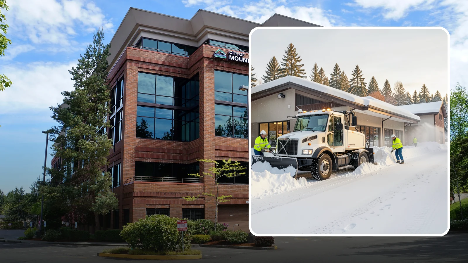 Retail Store Snow Plowing in Mountlake Terrace, Snohomish County, WA - We plow retail storefronts and customer lots before open so shoppers reach your doors on safe, clear pavement.