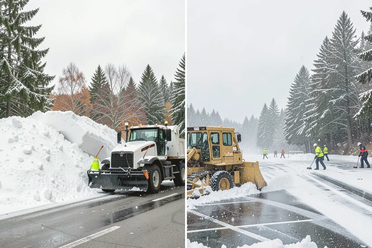 Retail Store Snow Plowing in Mountlake Terrace, Snohomish County, WA - Set a pre-open completion time based on your store hours