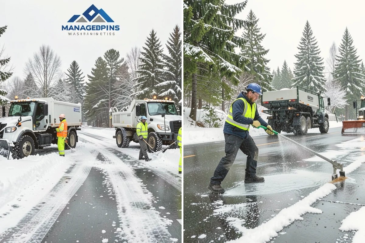 Retail Store Snow Plowing in Newcastle, King County, WA - Set a pre-open completion time based on your store hours