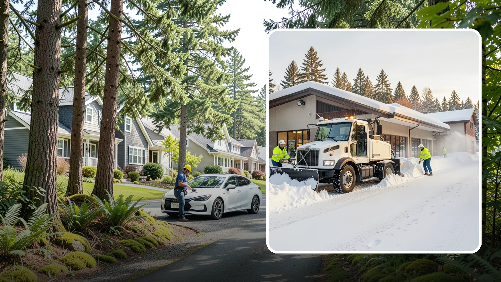 Retail Store Snow Plowing in Normandy Park, King County, WA - We plow retail storefronts and customer lots before open so shoppers reach your doors on safe, clear pavement.