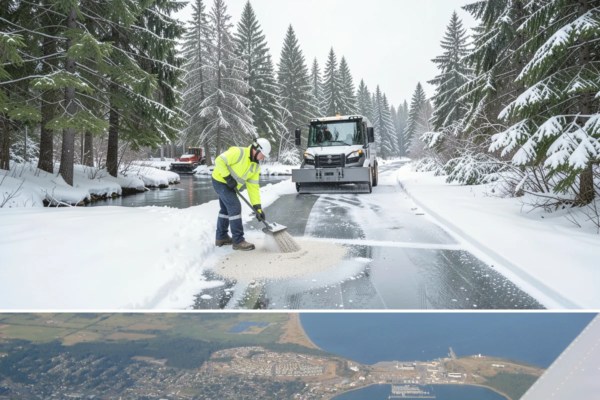 Retail Store Snow Plowing in Oak Harbor, Island County, WA - Line up service before the holiday shopping season so a surprise storm never closes your doors.