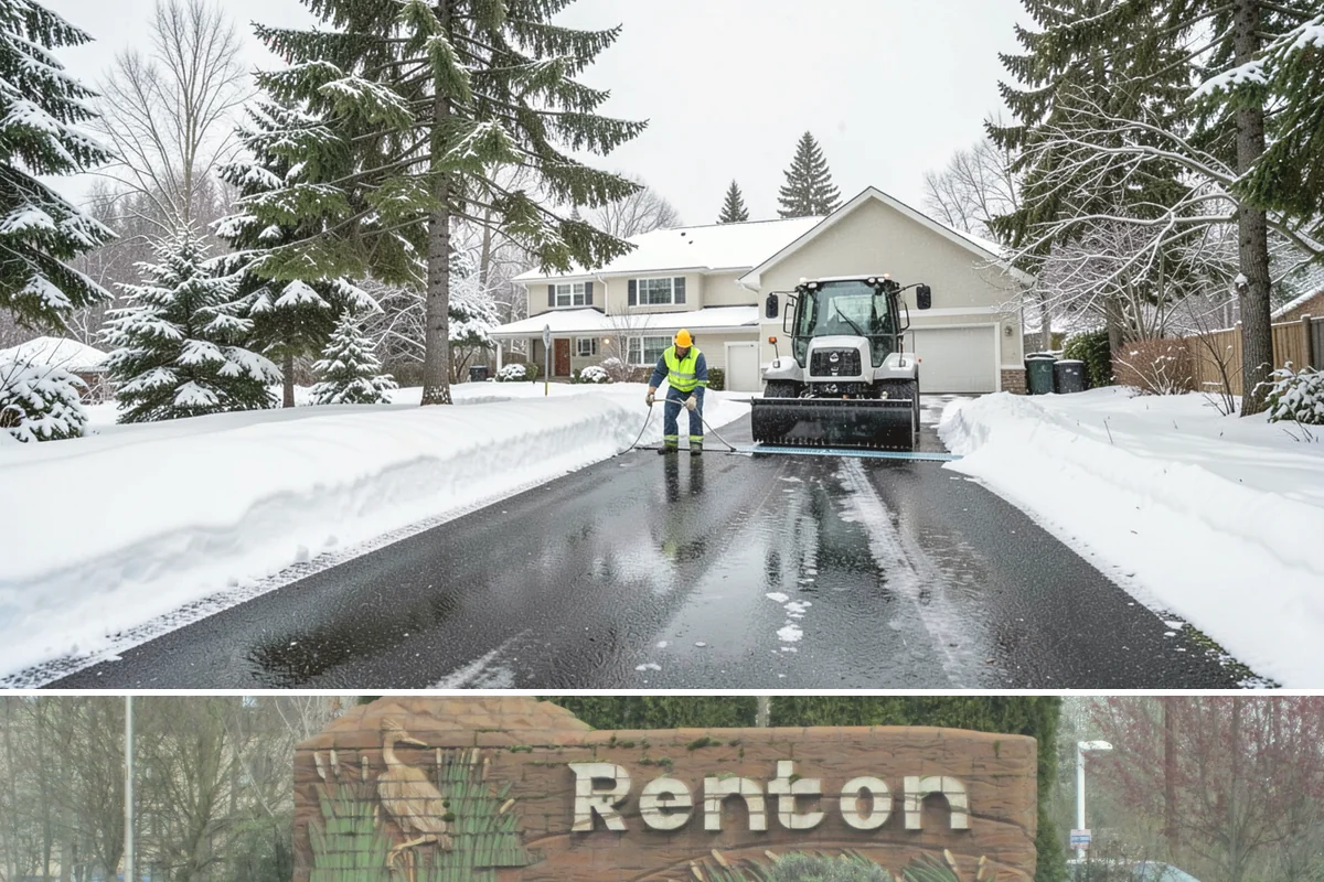 Retail Store Snow Plowing in Renton, King County, WA - Line up service before the holiday shopping season so a surprise storm never closes your doors.