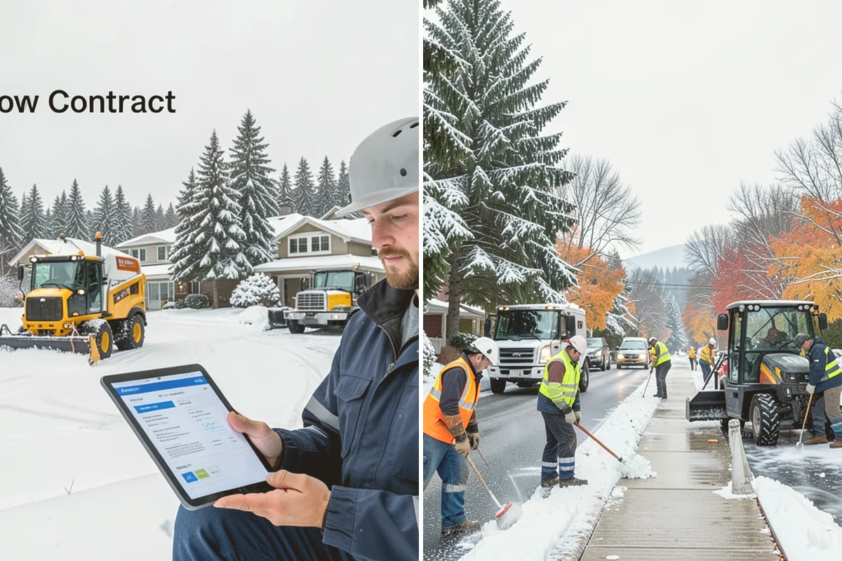 Retail Store Snow Plowing in Sammamish, King County, WA - Set a pre-open completion time based on your store hours