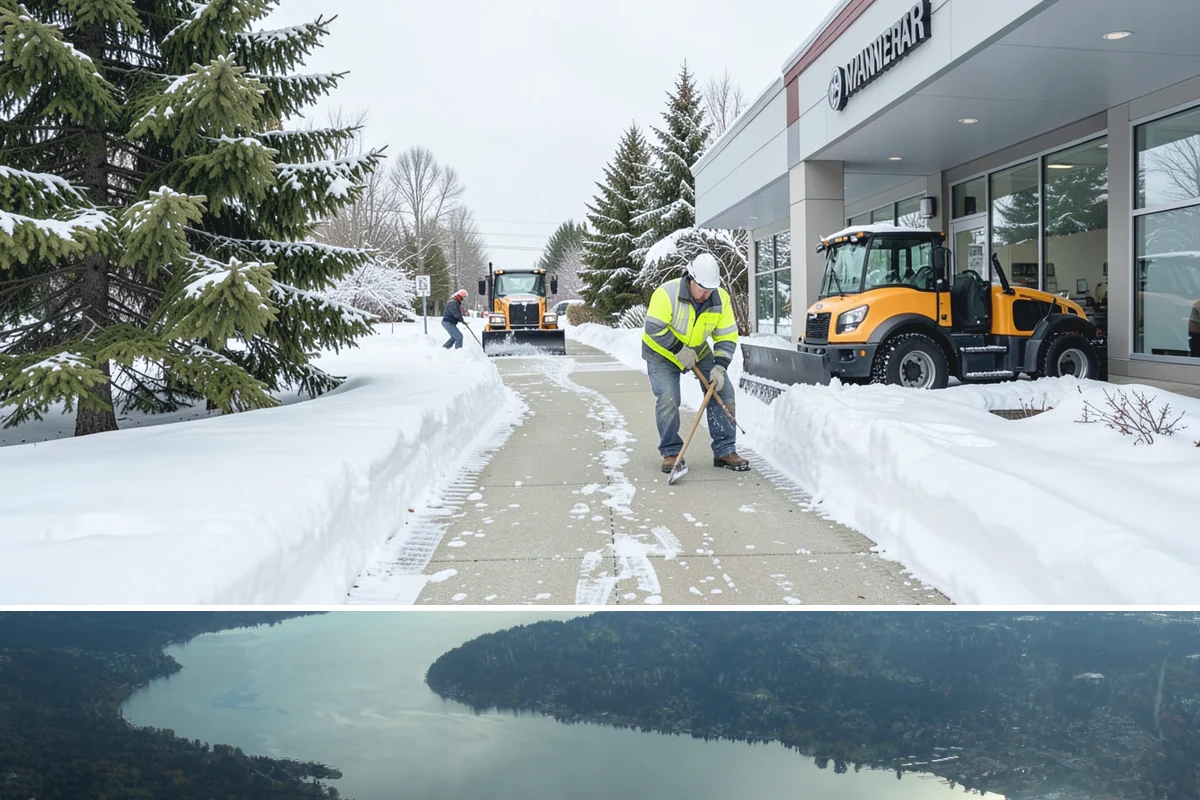 Retail Store Snow Plowing in Sammamish, King County, WA - Line up service before the holiday shopping season so a surprise storm never closes your doors.
