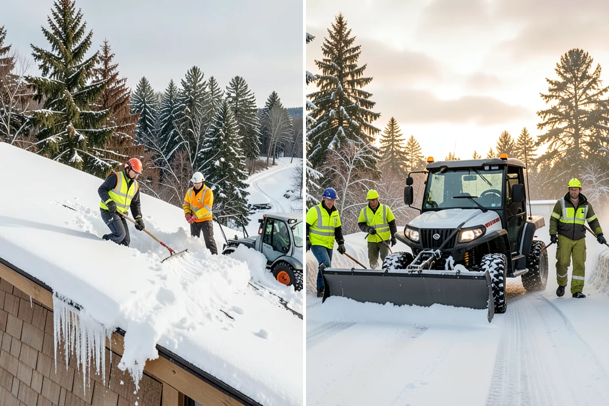 Retail Store Snow Plowing in SeaTac, King County, WA - Set a pre-open completion time based on your store hours