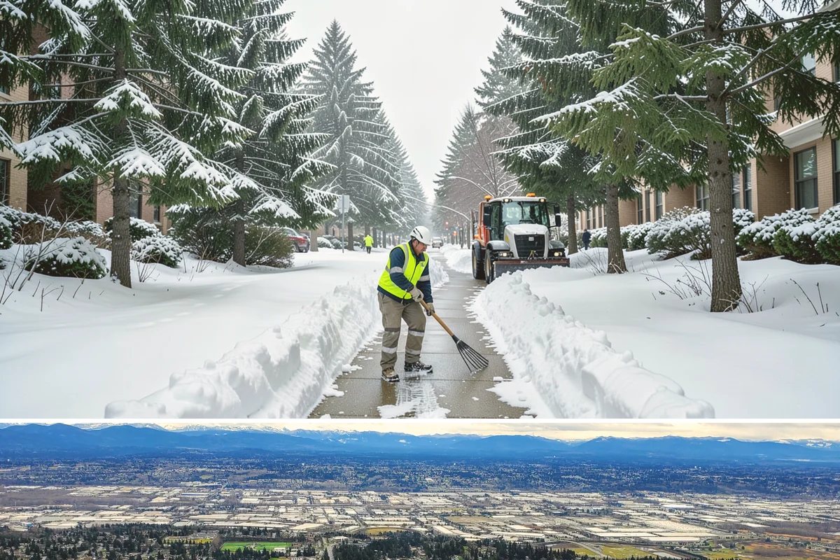 Retail Store Snow Plowing in SeaTac, King County, WA - Line up service before the holiday shopping season so a surprise storm never closes your doors.