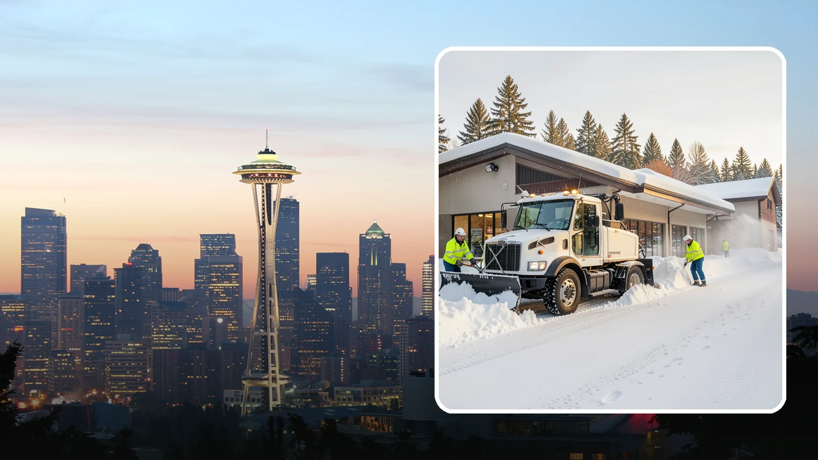 Retail Store Snow Plowing in Seattle, King County, WA - We plow retail storefronts and customer lots before open so shoppers reach your doors on safe, clear pavement.