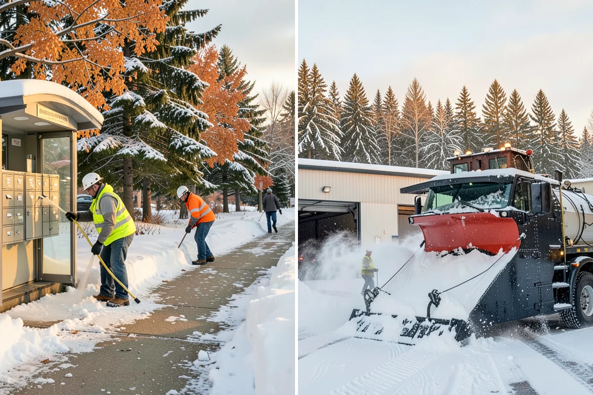 Retail Store Snow Plowing in Seattle, King County, WA - Set a pre-open completion time based on your store hours