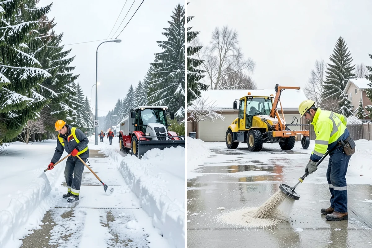 Retail Store Snow Plowing in Sedro-Woolley, Skagit County, WA - Set a pre-open completion time based on your store hours