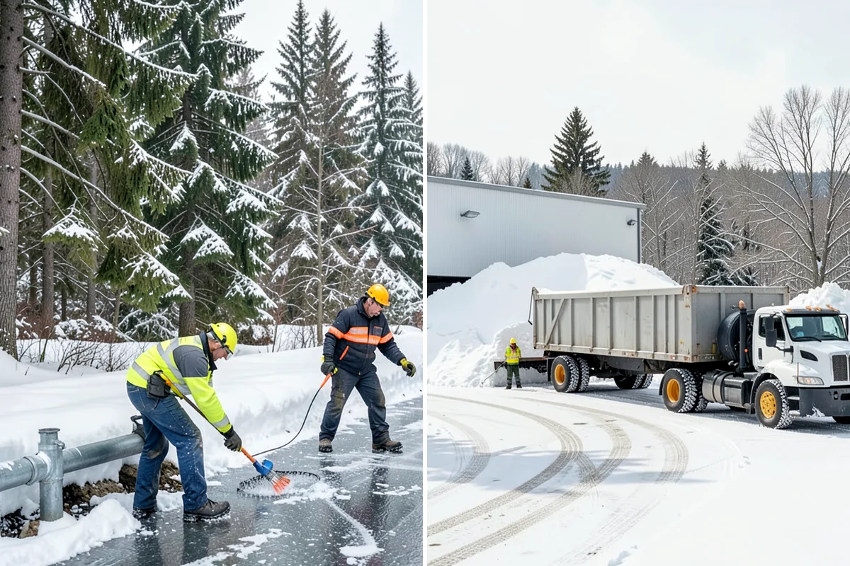 Retail Store Snow Plowing in Shoreline, King County, WA - Set a pre-open completion time based on your store hours