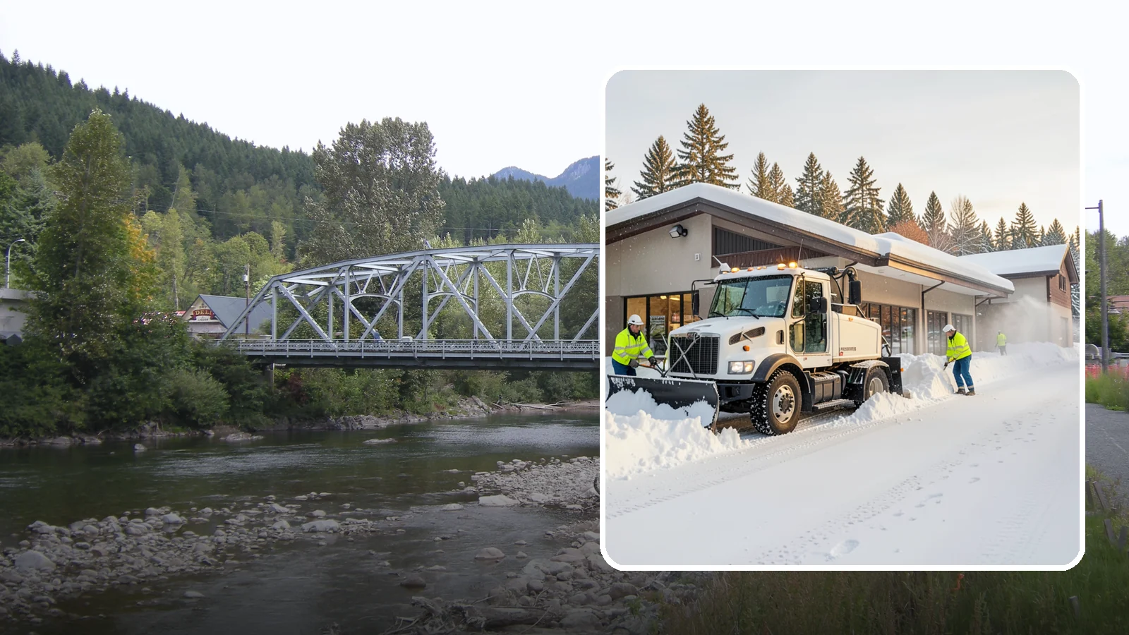 Retail Store Snow Plowing in Skykomish, King County, WA - We plow retail storefronts and customer lots before open so shoppers reach your doors on safe, clear pavement.