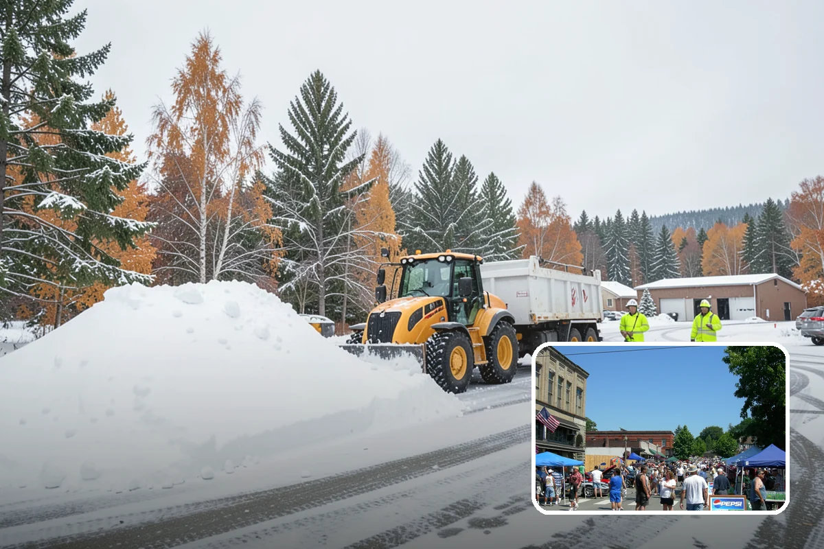 Retail Store Snow Plowing in Snohomish, Snohomish County, WA - Customer lot and storefront cleared before your posted open