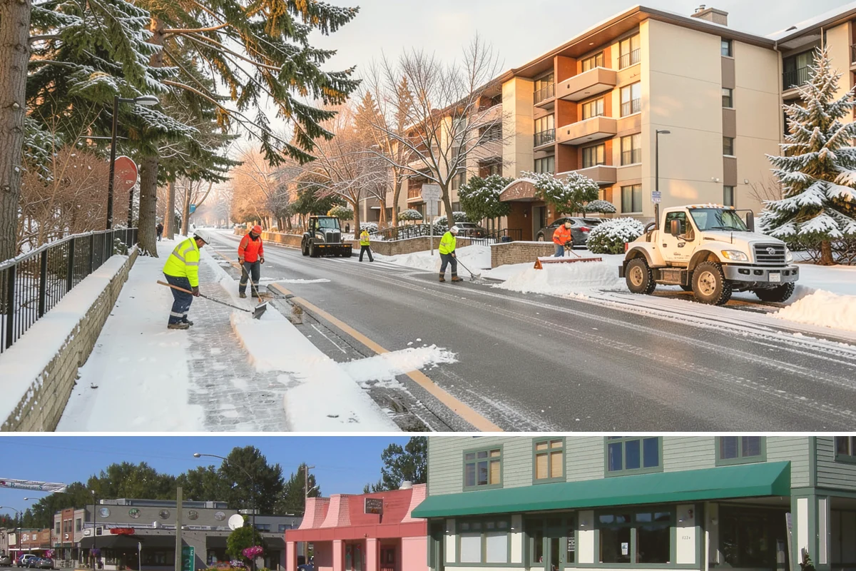 Retail Store Snow Plowing in Snoqualmie, King County, WA - Line up service before the holiday shopping season so a surprise storm never closes your doors.