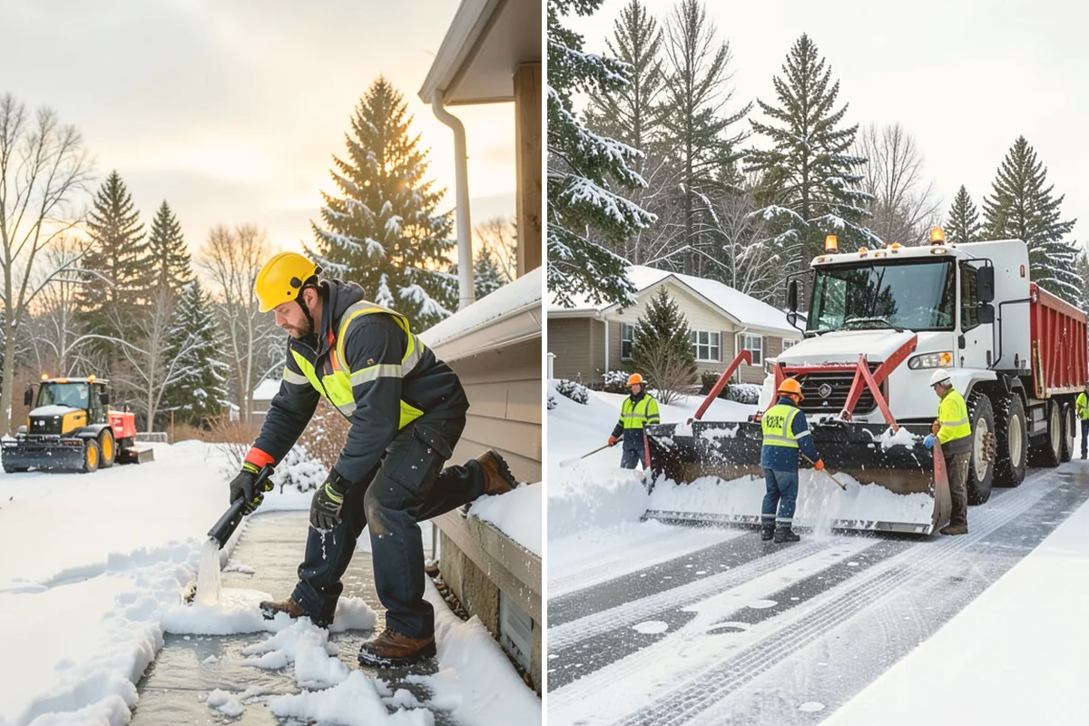 Retail Store Snow Plowing in Stanwood, Snohomish County, WA - Set a pre-open completion time based on your store hours