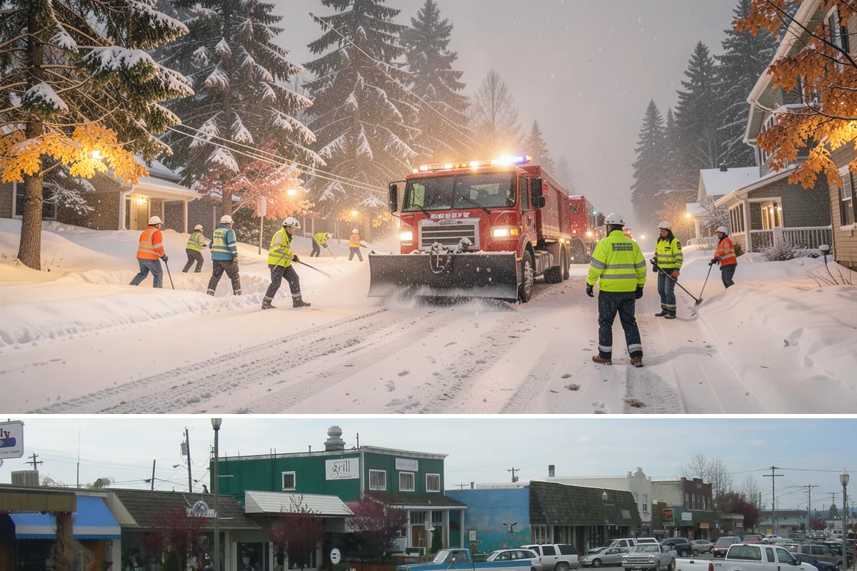 Retail Store Snow Plowing in Stanwood, Snohomish County, WA - Line up service before the holiday shopping season so a surprise storm never closes your doors.
