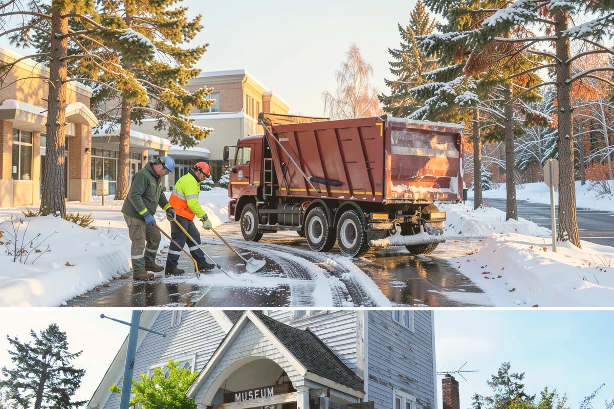 Retail Store Snow Plowing in Steilacoom, Pierce County, WA - Line up service before the holiday shopping season so a surprise storm never closes your doors.