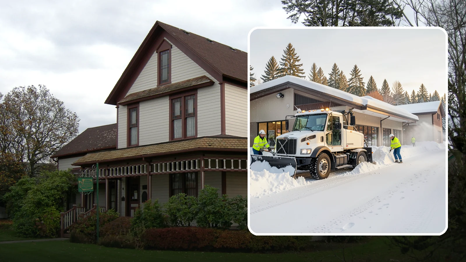 Retail Store Snow Plowing in Sumner, Pierce County, WA - We plow retail storefronts and customer lots before open so shoppers reach your doors on safe, clear pavement.