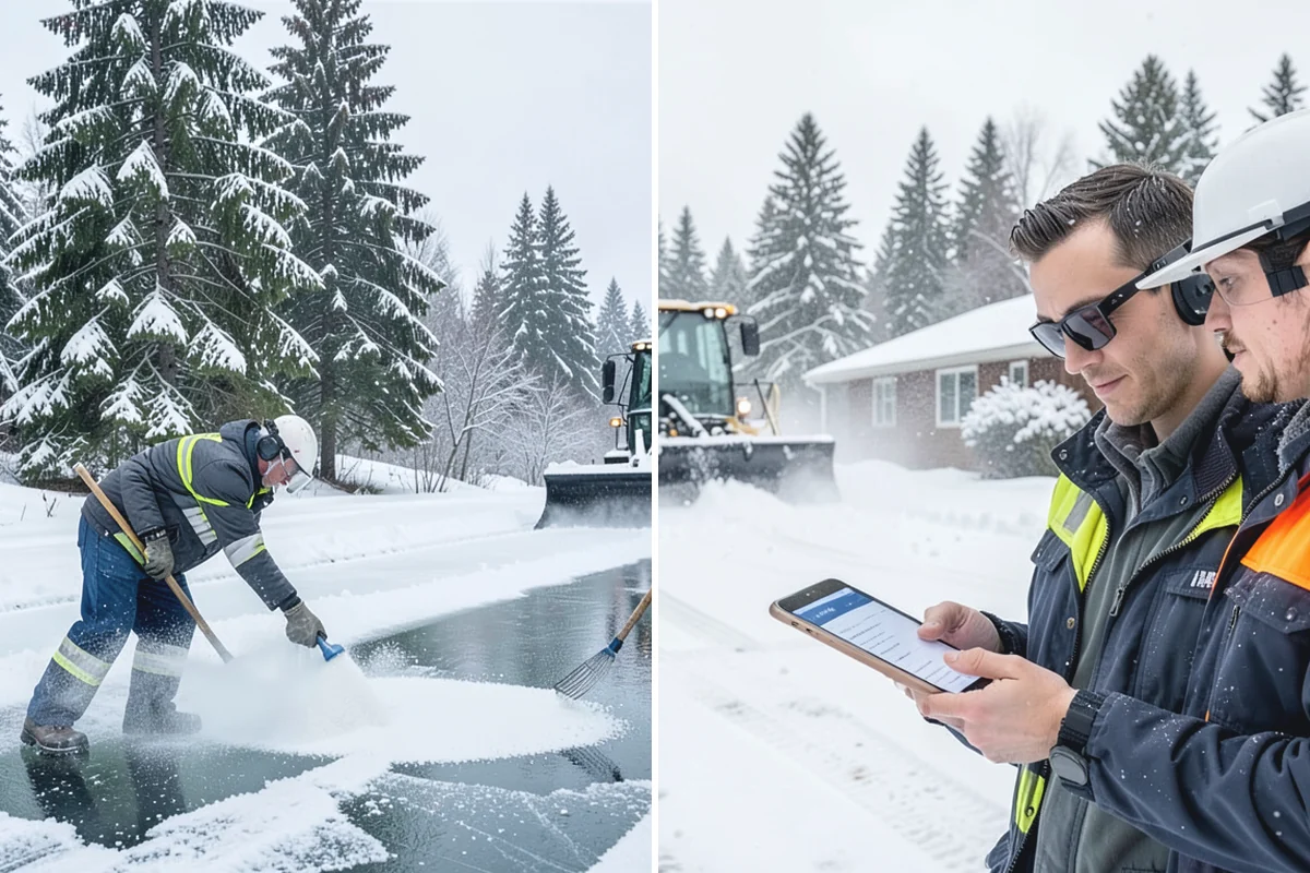 Retail Store Snow Plowing in Sumner, Pierce County, WA - Set a pre-open completion time based on your store hours