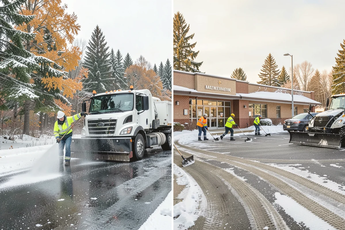 Retail Store Snow Plowing in Tacoma, Pierce County, WA - Set a pre-open completion time based on your store hours