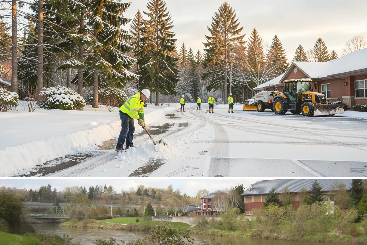 Retail Store Snow Plowing in Tukwila, King County, WA - Line up service before the holiday shopping season so a surprise storm never closes your doors.