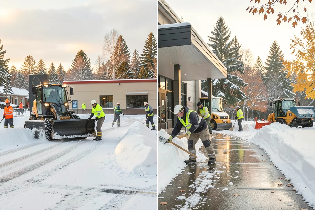 Retail Store Snow Plowing in Yarrow Point, King County, WA - Set a pre-open completion time based on your store hours