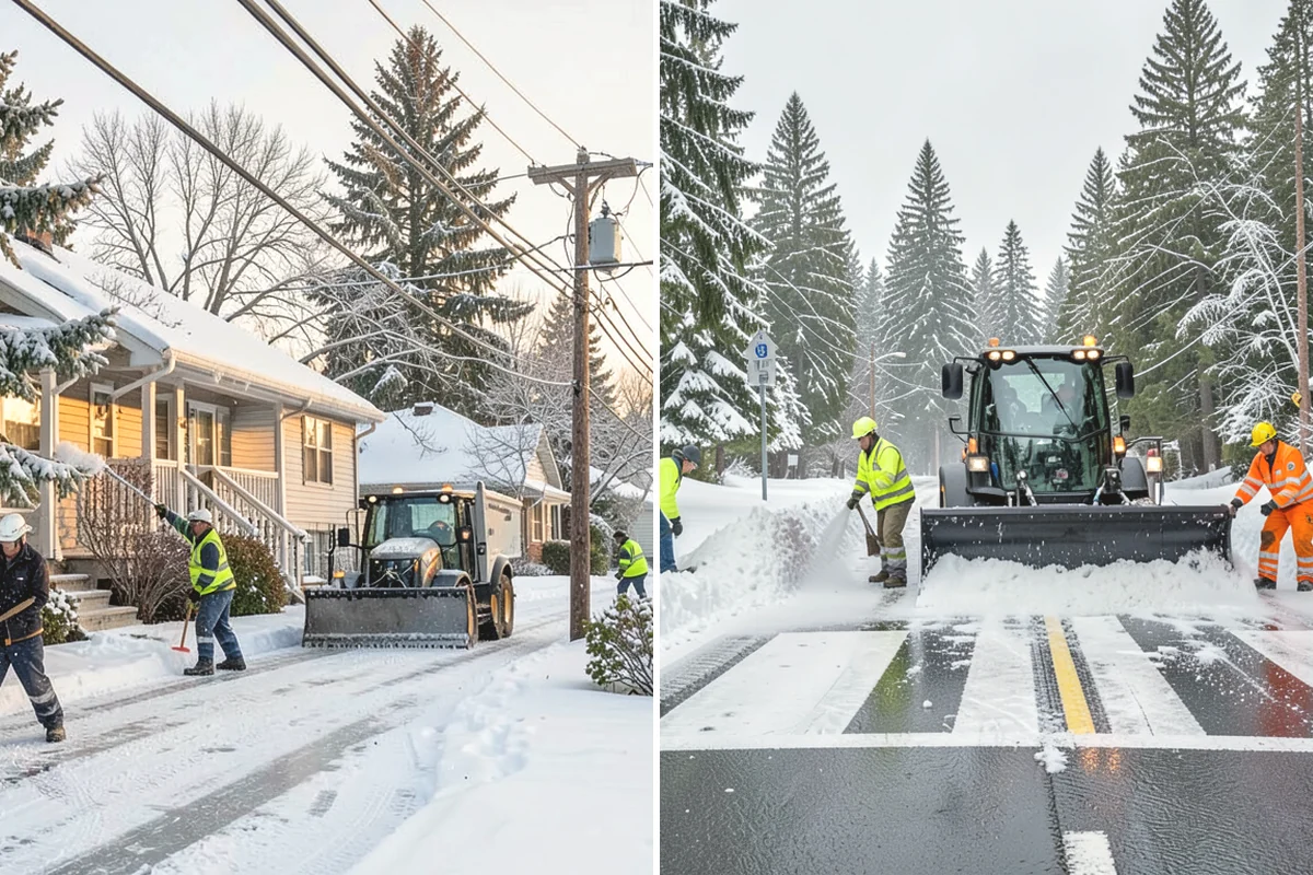 Rock Salt Application in Anacortes, Skagit County, WA - Clear loose snow by plow or shovel so salt contacts the ice layer directly