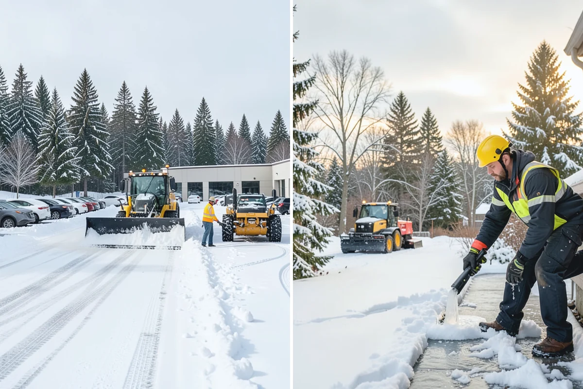 Rock Salt Application in Auburn, King County, WA - Clear loose snow by plow or shovel so salt contacts the ice layer directly