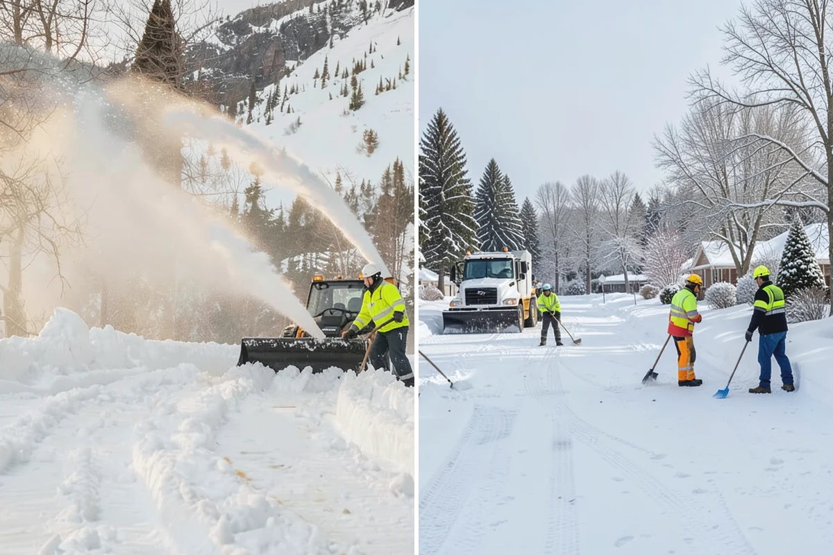 Rock Salt Application in Beaux Arts Village, King County, WA - Clear loose snow by plow or shovel so salt contacts the ice layer directly