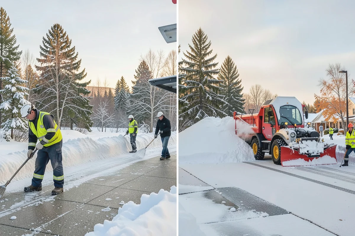 Rock Salt Application in Bonney Lake, Pierce County, WA - Clear loose snow by plow or shovel so salt contacts the ice layer directly