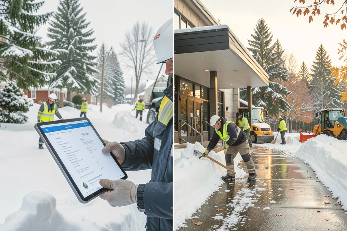 Rock Salt Application in Bothell, King County, WA - Clear loose snow by plow or shovel so salt contacts the ice layer directly