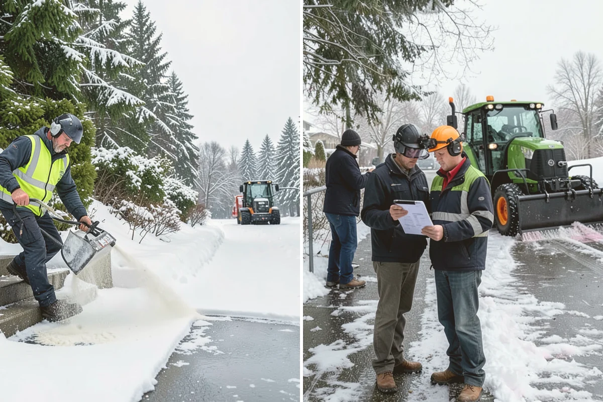 Rock Salt Application in Brier, Snohomish County, WA - Clear loose snow by plow or shovel so salt contacts the ice layer directly