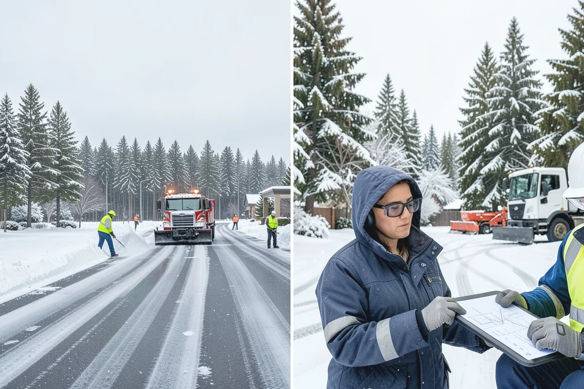 Rock Salt Application in Buckley, Pierce County, WA - Clear loose snow by plow or shovel so salt contacts the ice layer directly