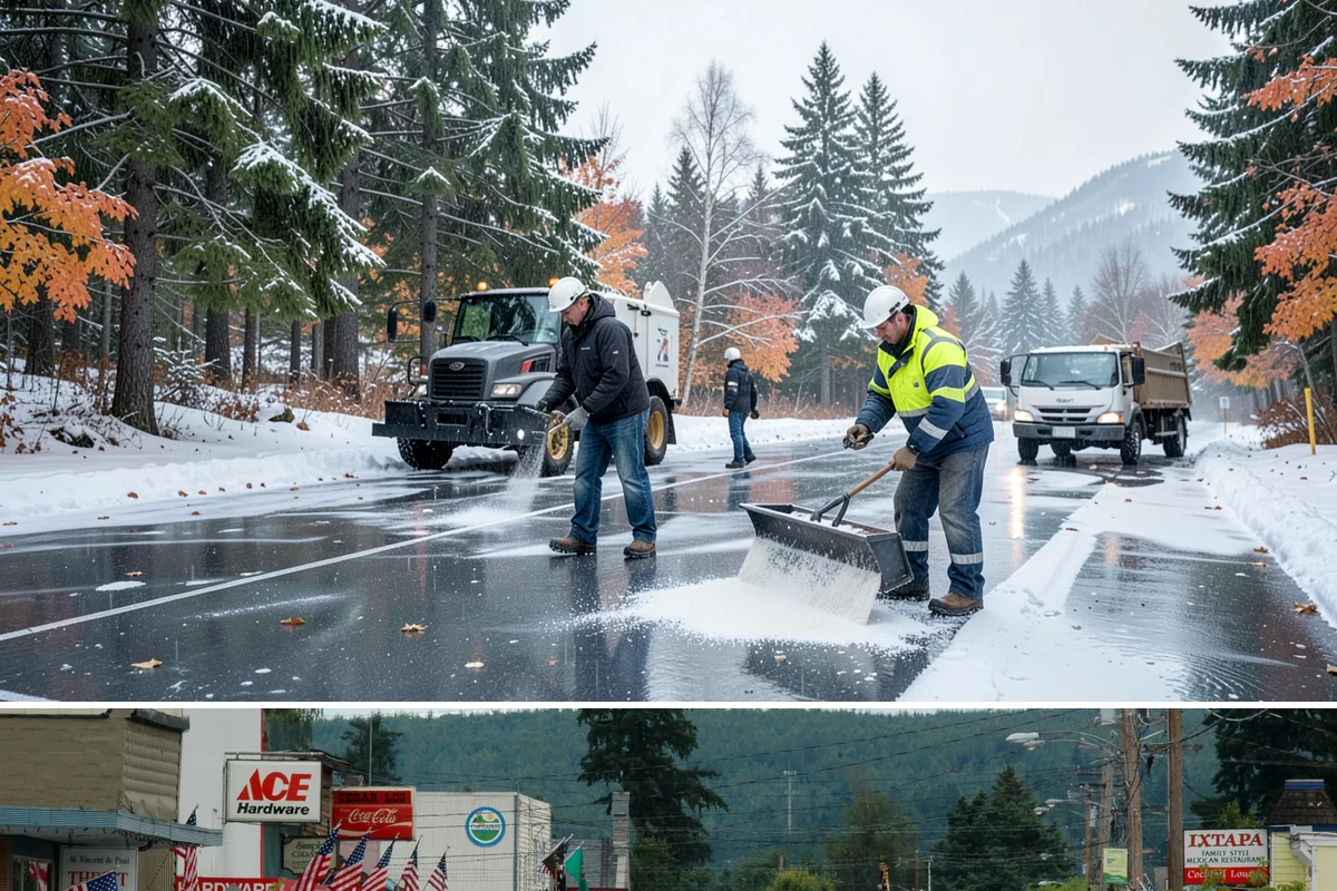 Rock Salt Application in Carnation, King County, WA - Most rock salt work in Western Washington falls between late November and February during arctic outflow events and post-frontal...