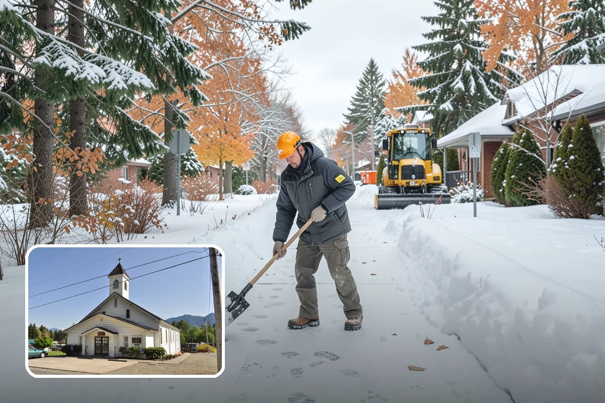 Rock Salt Application in Concrete, Skagit County, WA - Fast, budget-friendly melting for the region's typical above-20-degree ice events