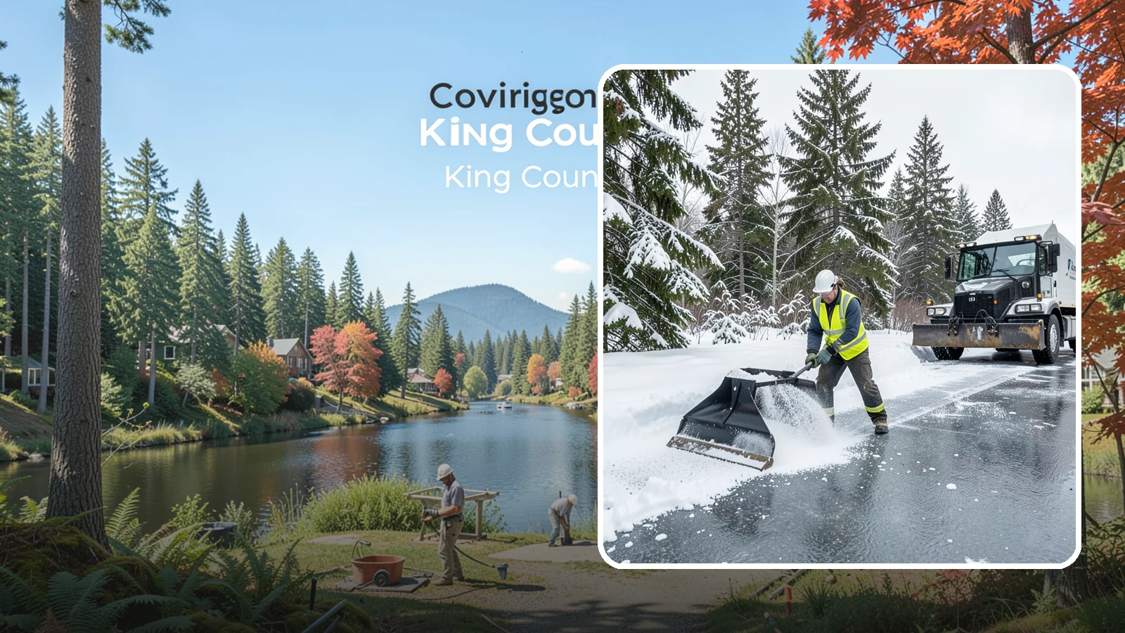 Rock Salt Application in Covington, King County, WA - Rock salt application melts existing ice and packed snow on Western Washington pavement once temperatures sit above the low 20s.