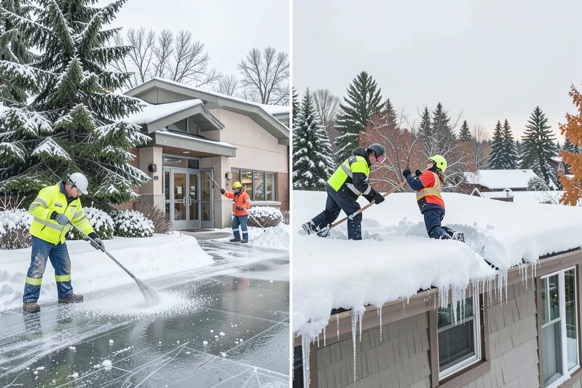 Rock Salt Application in Darrington, Snohomish County, WA - Clear loose snow by plow or shovel so salt contacts the ice layer directly
