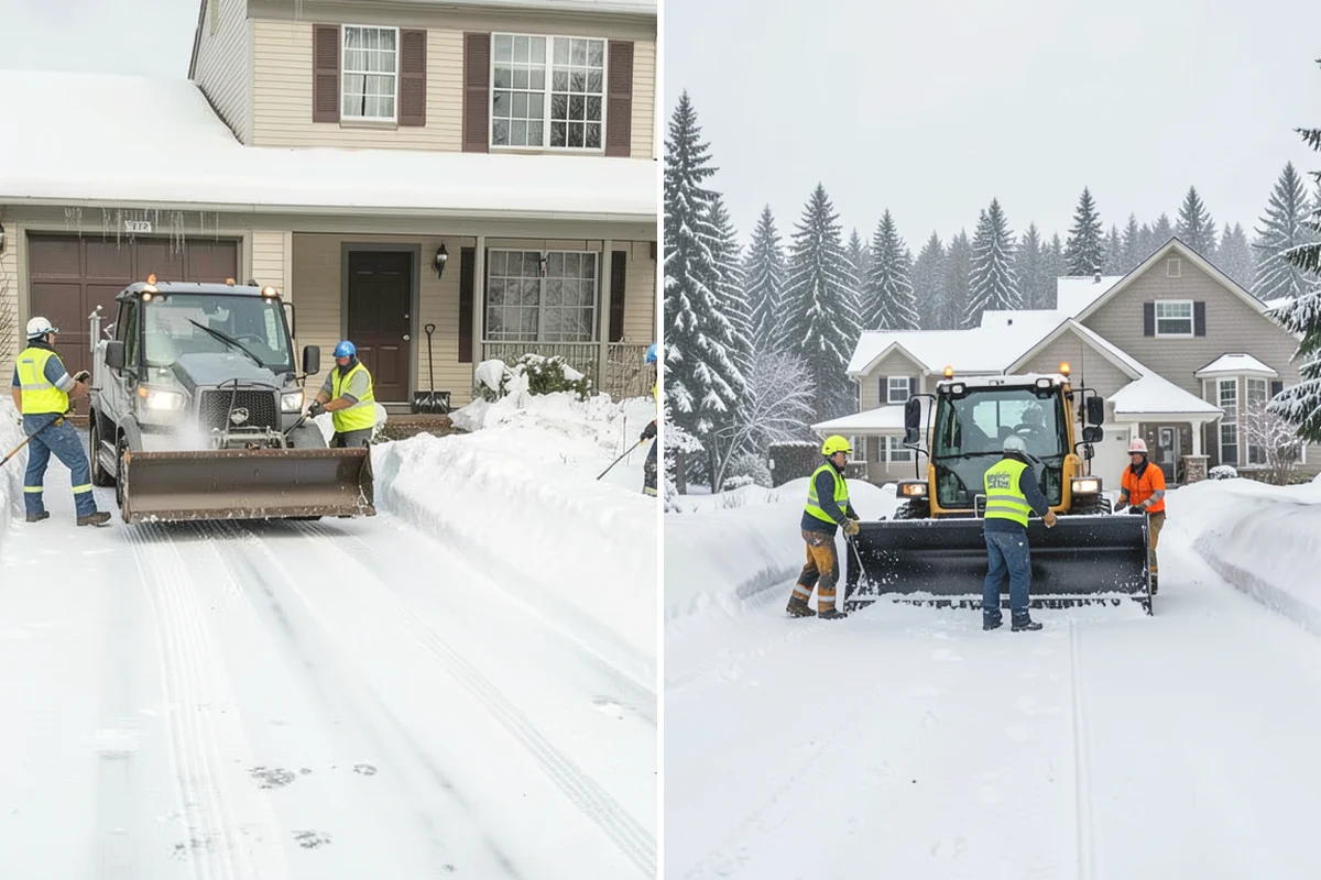 Rock Salt Application in Edgewood, Pierce County, WA - Clear loose snow by plow or shovel so salt contacts the ice layer directly