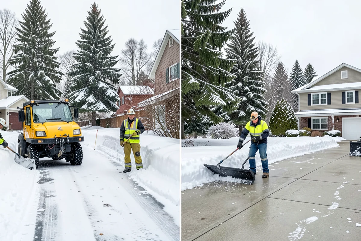 Rock Salt Application in Enumclaw, King County, WA - Clear loose snow by plow or shovel so salt contacts the ice layer directly