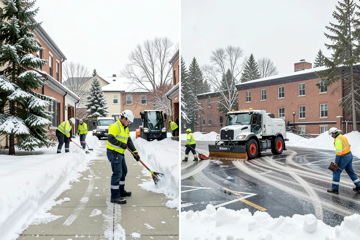 Rock Salt Application in Everett, Snohomish County, WA - Clear loose snow by plow or shovel so salt contacts the ice layer directly
