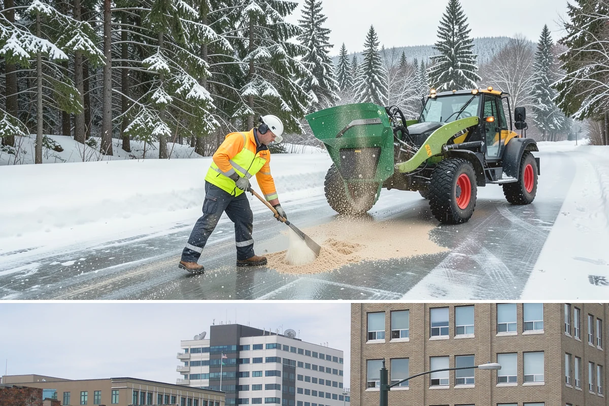 Rock Salt Application in Everett, Snohomish County, WA - Most rock salt work in Western Washington falls between late November and February during arctic outflow events and post-frontal...