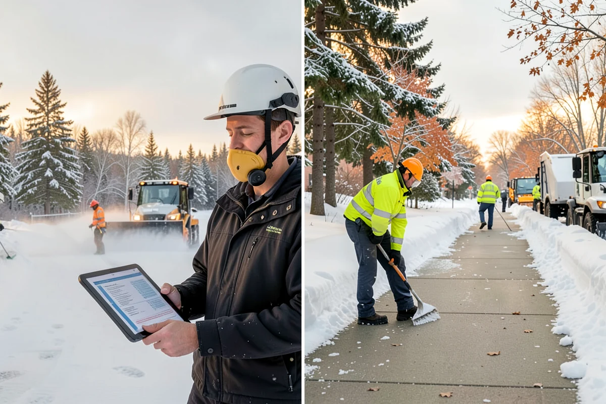 Rock Salt Application in Federal Way, King County, WA - Clear loose snow by plow or shovel so salt contacts the ice layer directly