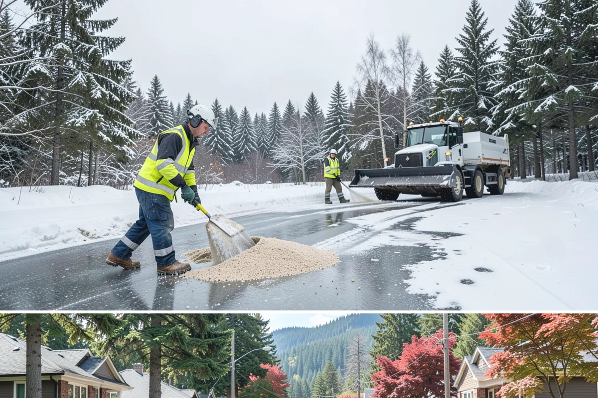 Rock Salt Application in Hunts Point, King County, WA - Most rock salt work in Western Washington falls between late November and February during arctic outflow events and post-frontal...