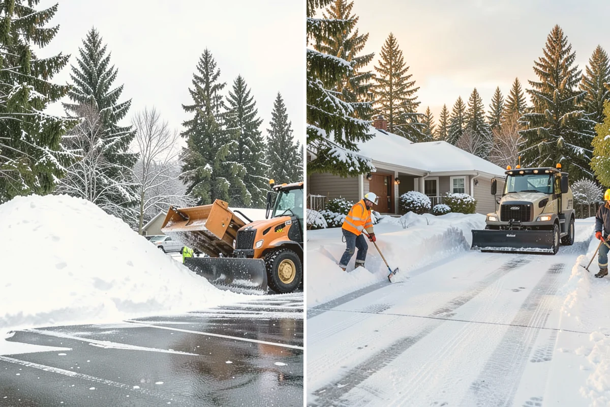 Rock Salt Application in Kirkland, King County, WA - Clear loose snow by plow or shovel so salt contacts the ice layer directly