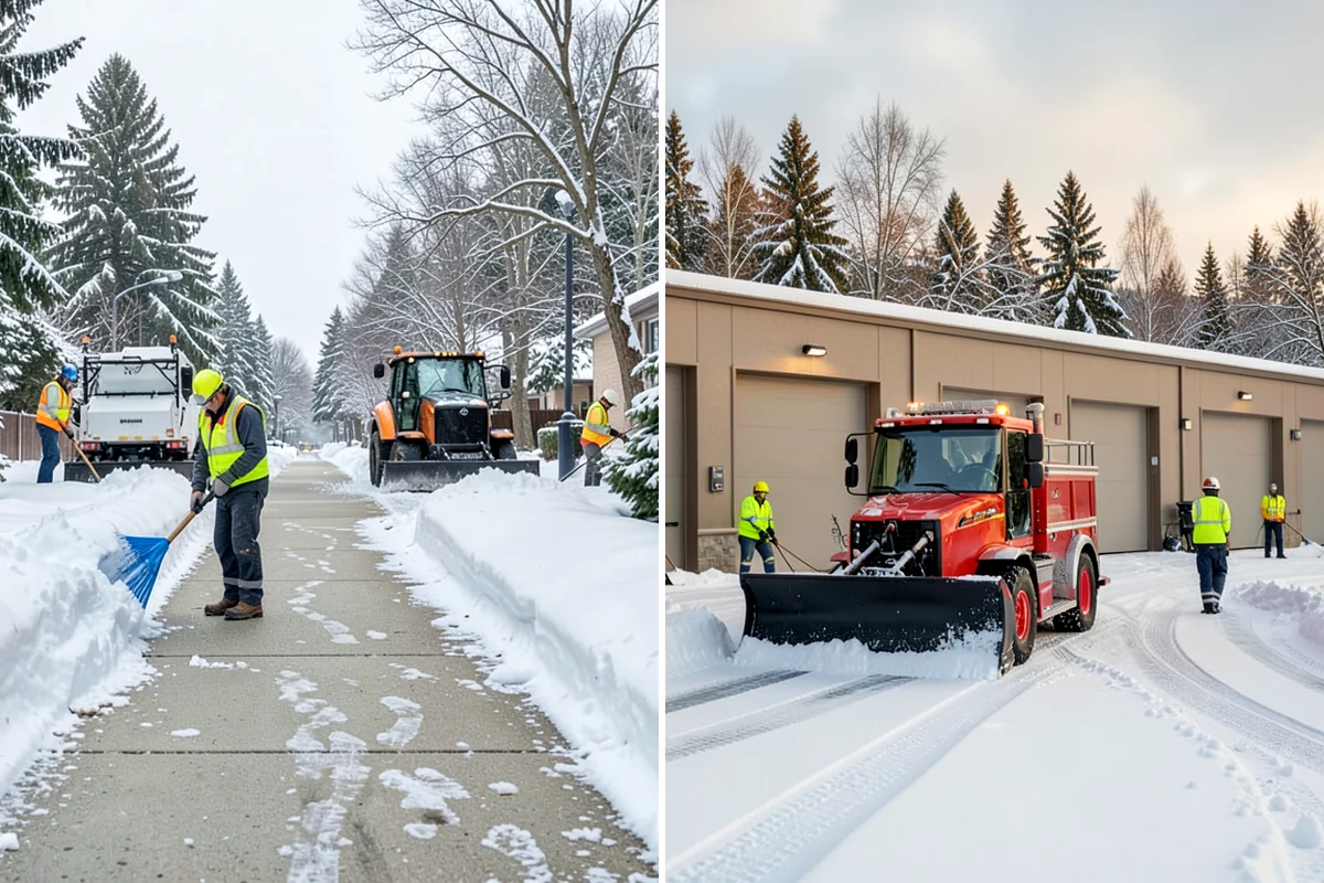 Rock Salt Application in Lake Forest Park, King County, WA - Clear loose snow by plow or shovel so salt contacts the ice layer directly