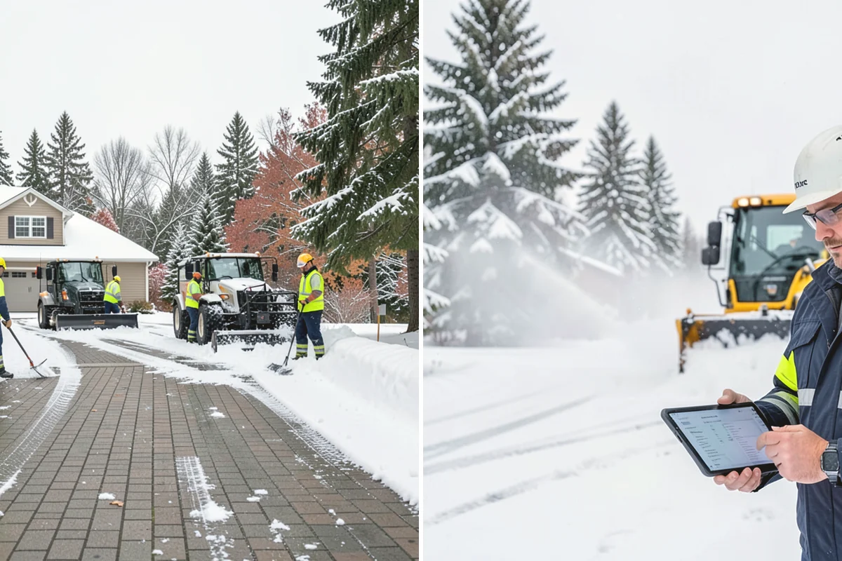 Rock Salt Application in Lake Stevens, Snohomish County, WA - Clear loose snow by plow or shovel so salt contacts the ice layer directly