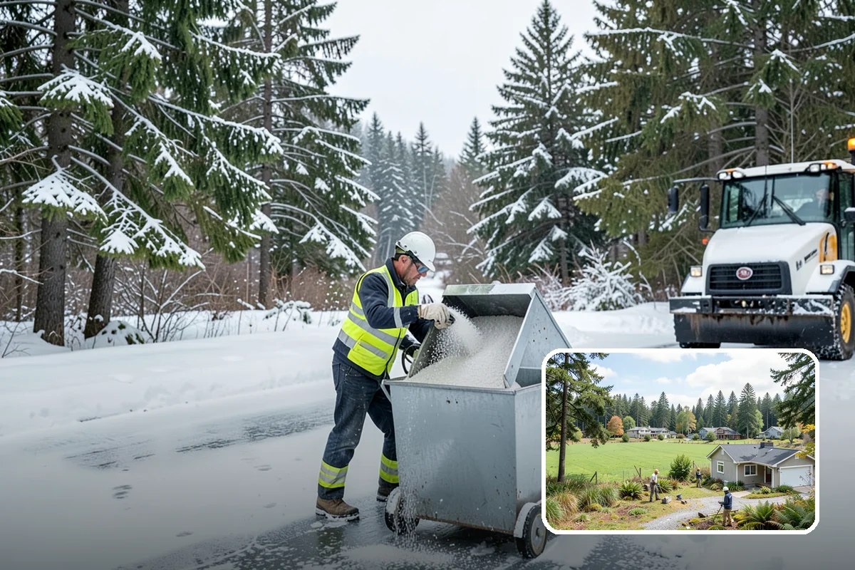 Rock Salt Application in Lyman, Skagit County, WA - Fast, budget-friendly melting for the region's typical above-20-degree ice events
