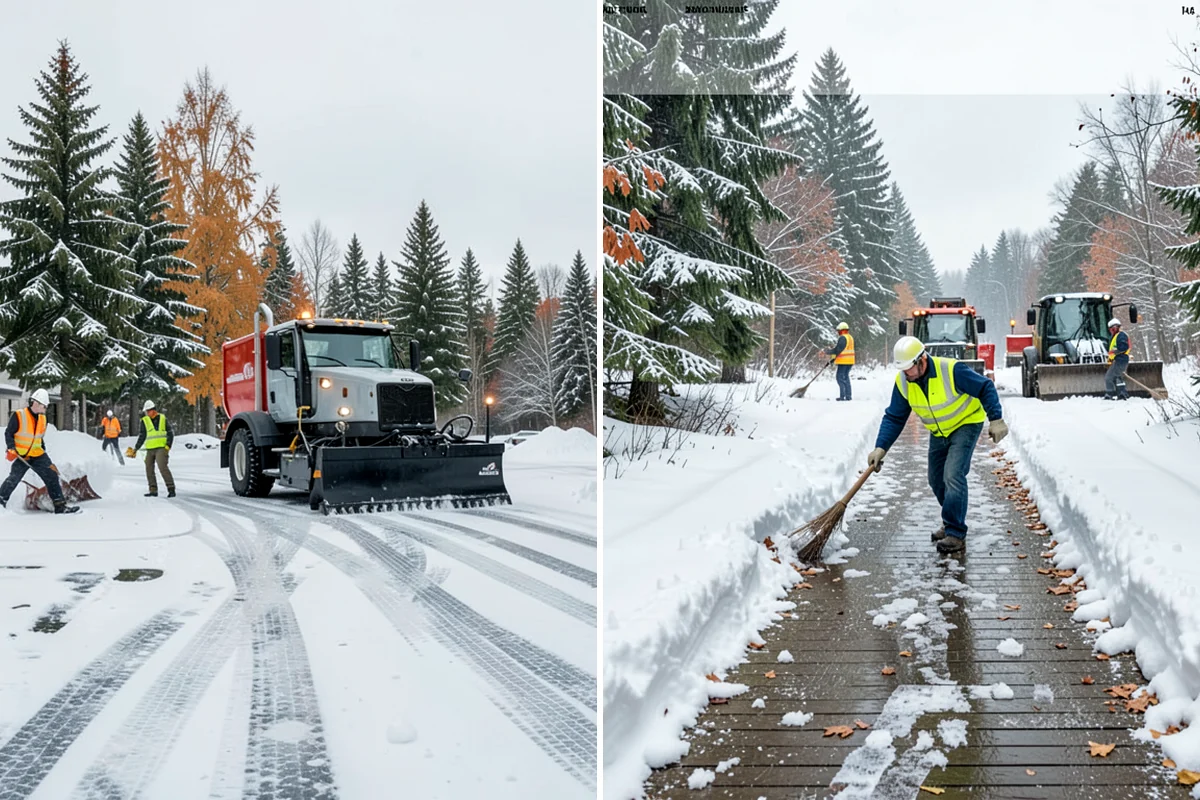 Rock Salt Application in Lyman, Skagit County, WA - Clear loose snow by plow or shovel so salt contacts the ice layer directly