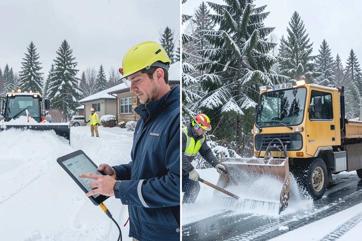 Rock Salt Application in Marysville, Snohomish County, WA - Clear loose snow by plow or shovel so salt contacts the ice layer directly