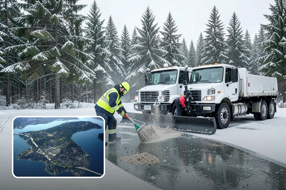 Rock Salt Application in Mercer Island, King County, WA - Fast, budget-friendly melting for the region's typical above-20-degree ice events