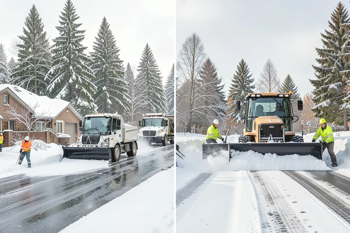 Rock Salt Application in Mercer Island, King County, WA - Clear loose snow by plow or shovel so salt contacts the ice layer directly
